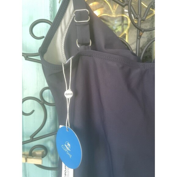 CUPSHE Navy Blue 1-Piece Swimsuit XS NWT - Picture 6 of 7